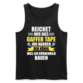 Stage Crew Bühnentechniker Veranstaltungstechnik - Männer Premium Bio Tank Top - Schwarz - Vorne - AI Model Male 178 light (178cm)