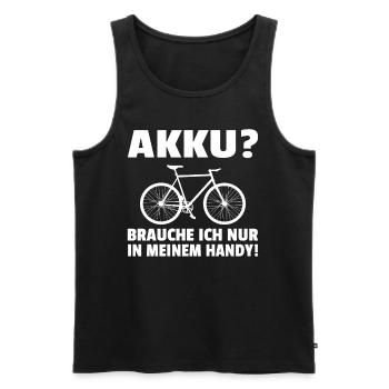 Anti E-Bike Mountainbike MTB Spruch Lustig Ebike - Männer Premium Bio Tank Top - Schwarz - Vorne - AI Model Male 178 light (178cm)