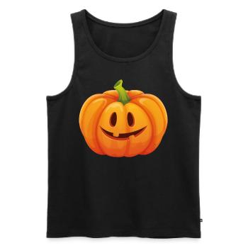 Costume d'Halloween Citrouille - Je suis une citrouille - Débardeur bio Premium Homme - noir - Devant - Michal (187cm)