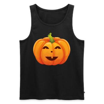 Costume d'Halloween Citrouille - Je suis une citrouille - Débardeur bio Premium Homme - noir - Devant - Michal (187cm)