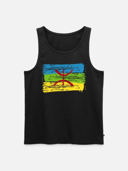 Amazigh Flagge - Männer Premium Bio Tank Top - Schwarz
