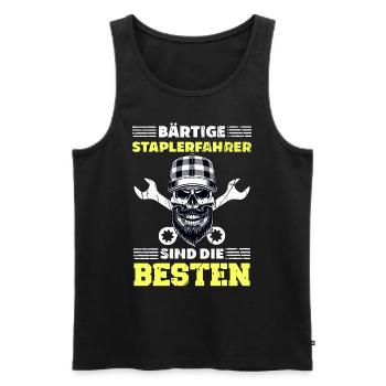 Lagerist Fachlagerist Logistiker Lagerarbeiter - Männer Premium Bio Tank Top - Schwarz - Vorne - Michal (187cm)