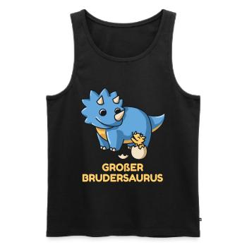 Großer Brudersaurus 2020 Bruder Dino Geschenk zur - Männer Premium Bio Tank Top - Schwarz - Vorne - Michal (187cm)
