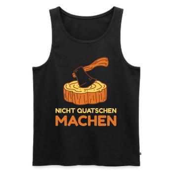 nicht quatschen machen Damen Macher Mechatroniker - Männer Premium Bio Tank Top - Schwarz - Vorne - AI Model Male 178 light (178cm)