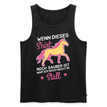 Wenn dieses noch sauber ist war nicht im Stall - Männer Premium Bio Tank Top - Schwarz - Vorne - AI Model Male 178 light (178cm)