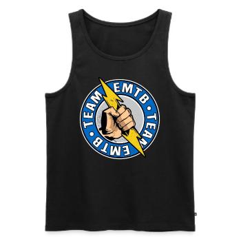 Team E-MTB Downhill E-Bike Mountainbike EMTB MTB - Men's Premium Organic Tank Top - black - Front - AI Model Male 178 light (178cm)