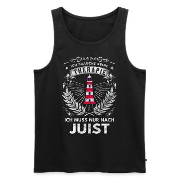 Juist Insel Urlaub Souvenir - Männer Premium Bio Tank Top - Schwarz - Vorne - Michal (187cm)