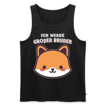 Ich werde Großer Bruder 2020 Bruder Fuchs - Männer Premium Bio Tank Top - Schwarz - Vorne - Michal (187cm)
