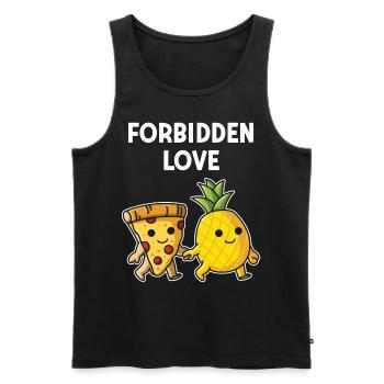 Pizza Hawaï Pizza Ananas Manger Pizza & Ananas - Débardeur bio Premium Homme - noir - Devant - AI Model Male 178 light (178cm)