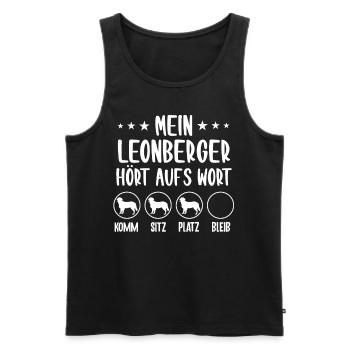Leonberger Hund Geschenk - Männer Premium Bio Tank Top - Schwarz - Vorne - Michal (187cm)