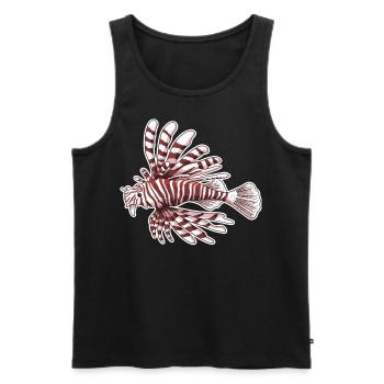 Rotfeuerfisch Feuerfisch giftiger Fisch roter - Männer Premium Bio Tank Top - Schwarz - Vorne - AI Model Male 178 light (178cm)