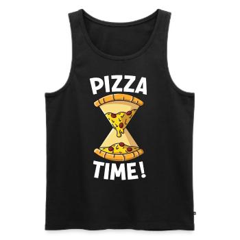 Pizza pizza maker manger pizza drôle de pizza - Débardeur bio Premium Homme - noir - Devant - AI Model Male 178 light (178cm)