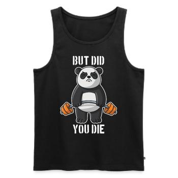 Panda Fitness Gym workout Workout Herren - Männer Premium Bio Tank Top - Schwarz - Vorne - AI Model Male 178 light (178cm)