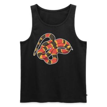 Serpent reptile serpents serpent messieurs - Débardeur bio Premium Homme - noir - Devant - AI Model Male 178 light (178cm)