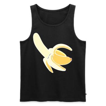Banane Fruits Amoureux de banane Banane Hommes - Débardeur bio Premium Homme - noir - Devant - AI Model Male 178 light (178cm)