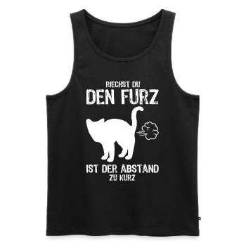 Lustiger Pups Spruch Riechst Du Den Furz Abstand - Männer Premium Bio Tank Top - Schwarz - Vorne - Michal (187cm)