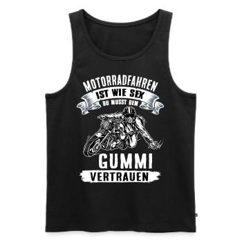 Motorradfahrer Biker Geschenk - Männer Premium Bio Tank Top - Schwarz - Vorne - Michal (187cm)