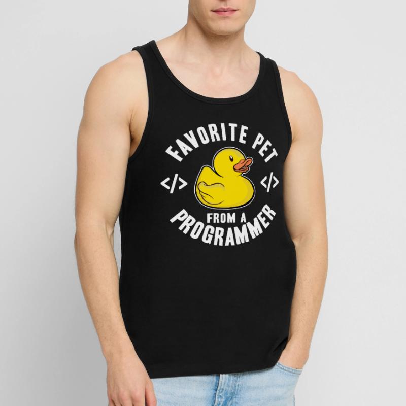 Programmeurs Canard Programmation Debugging Drôle Débardeur bio Premium Homme