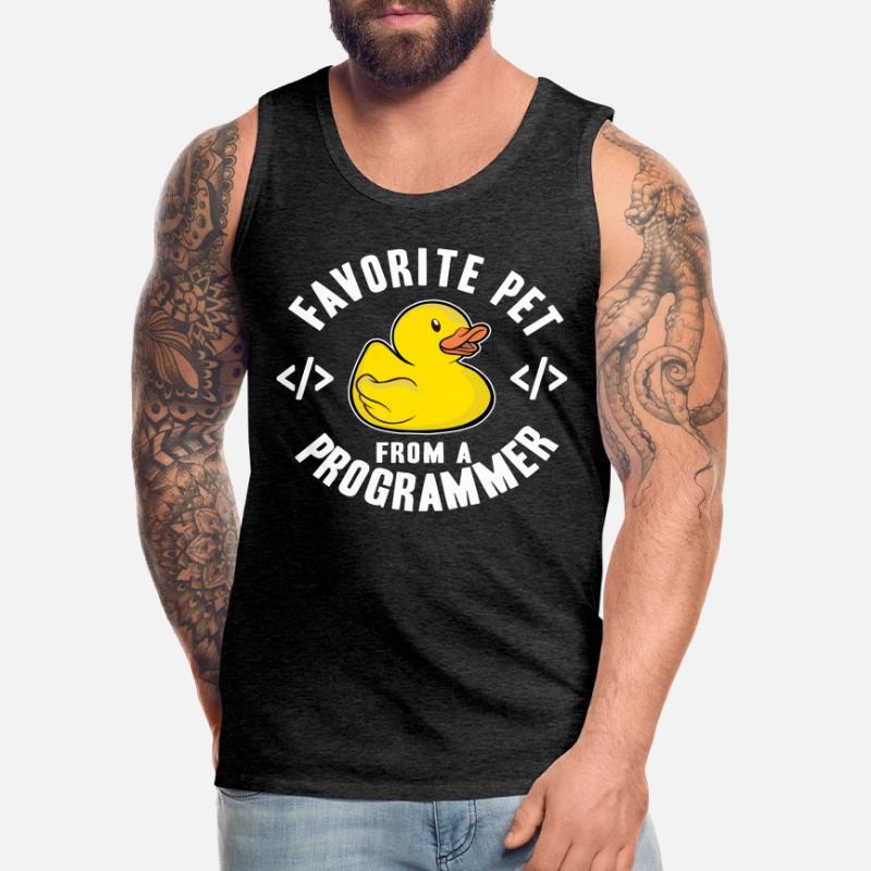 Programmeurs Canard Programmation Debugging Drôle Débardeur bio Premium Homme