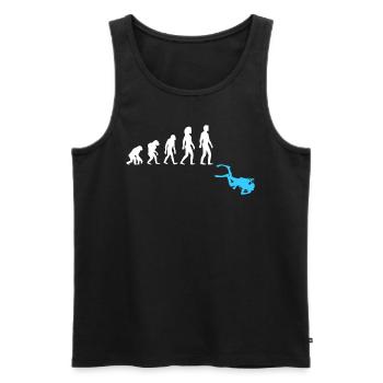 Plongée En plongée Évolution - Débardeur bio Premium Homme - noir - Devant - AI Model Male 178 light (178cm)