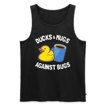 Programmierer Ente Programmieren Debugging Lustig - Männer Premium Bio Tank Top - Schwarz - Vorne - AI Model Male 178 light (178cm)