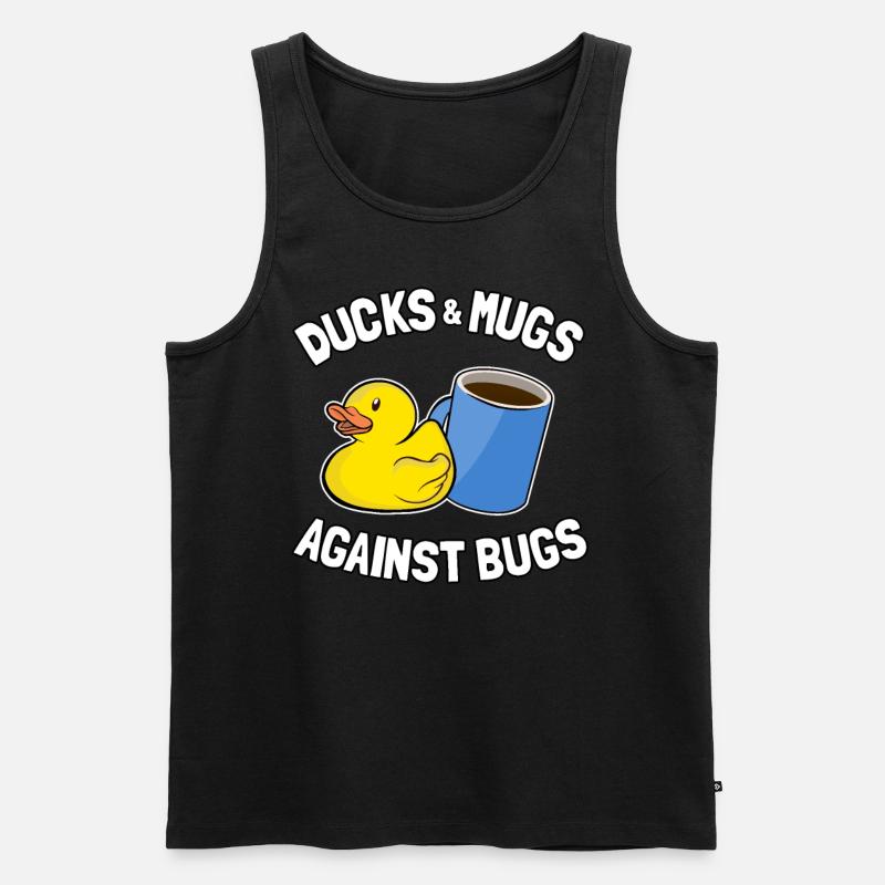 Programmierer Ente Programmieren Debugging Lustig - Männer Premium Bio Tank Top - Schwarz