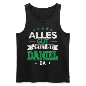 Alles Gut Jetzt ist Daniel da Name Vorname Daniel - Männer Premium Bio Tank Top - Schwarz - Vorne - AI Model Male 178 light (178cm)