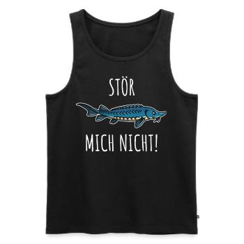 Sturgeon angler funny Don't disturb me - Men's Premium Organic Tank Top - black - Front - Michal (187cm)