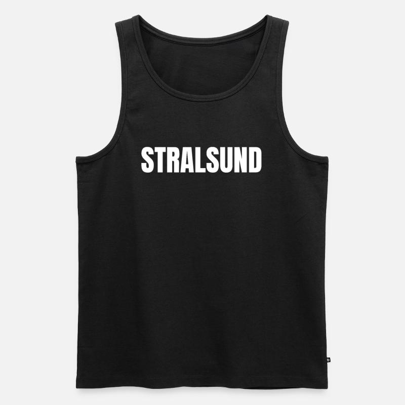Stralsund - Männer Premium Bio Tank Top - Schwarz