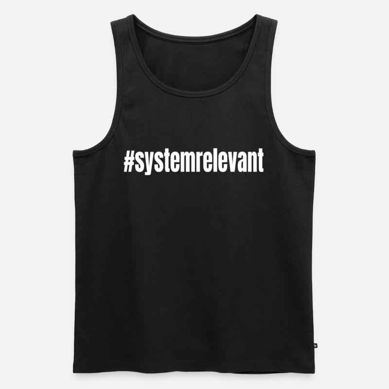 #systemrelevant system relevant - Männer Premium Bio Tank Top - Schwarz