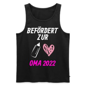 Befördert zur Oma 2022 Großmutter Geschenk - Männer Premium Bio Tank Top - Schwarz - Vorne - Michal (187cm)