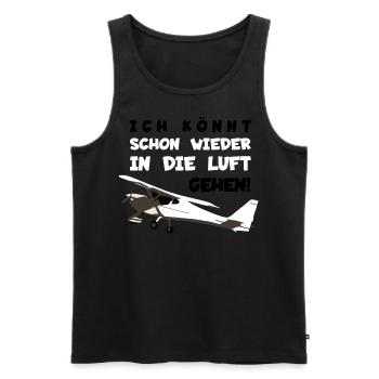 fk9 Flugzeug Pilot Flieger Ultraleichtflugzeug UL - Männer Premium Bio Tank Top - Schwarz - Vorne - Michal (187cm)