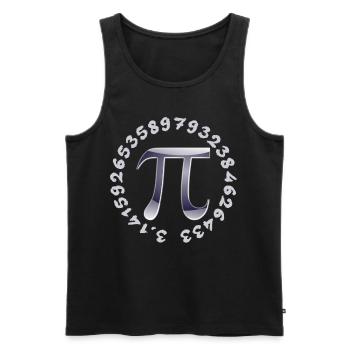 Pi 3,14 Pi-Day 14 Mars Pi jour mathématicien professeur - Débardeur bio Premium Homme - noir - Devant - AI Model Male 178 light (178cm)