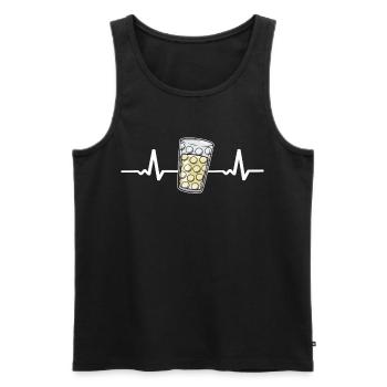 Pfälzer wine spritzer spritzer funny gift Pälzer - Men's Premium Organic Tank Top - black - Front - AI Model Male 178 light (178cm)