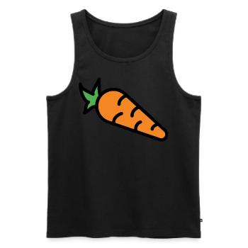 Karotte Carrot Ostern Osterhase Geschenk Comic Fun - Männer Premium Bio Tank Top - Schwarz - Vorne - AI Model Male 178 light (178cm)