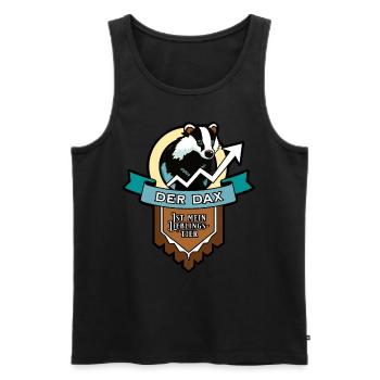 DAX - Lieblingstier - Männer Premium Bio Tank Top - Schwarz - Vorne - AI Model Male 178 light (178cm)