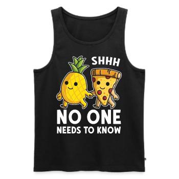 Pizza Hawaii Ananas Pizza essen Pizza & Ananas - Männer Premium Bio Tank Top - Schwarz - Vorne - AI Model Male 178 light (178cm)
