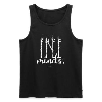 FREE MINDS - WHITE - Men's Premium Organic Tank Top - black - Front - Michal (187cm)