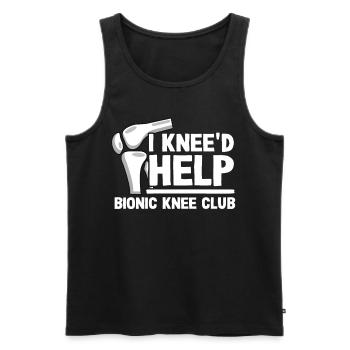Künstliches Knie Geschenk Knie Operation Genesung - Männer Premium Bio Tank Top - Schwarz - Vorne - AI Model Male 178 light (178cm)