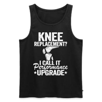 Funny Knee Replacement Surgery Performance Upgrade - Men's Premium Organic Tank Top - black - Front - AI Model Male 178 light (178cm)