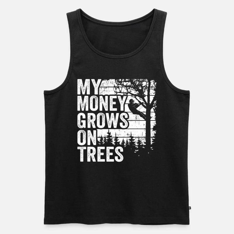 Baumpfleger Baumkletterer Geschenk Holzfäller - Männer Premium Bio Tank Top - Schwarz