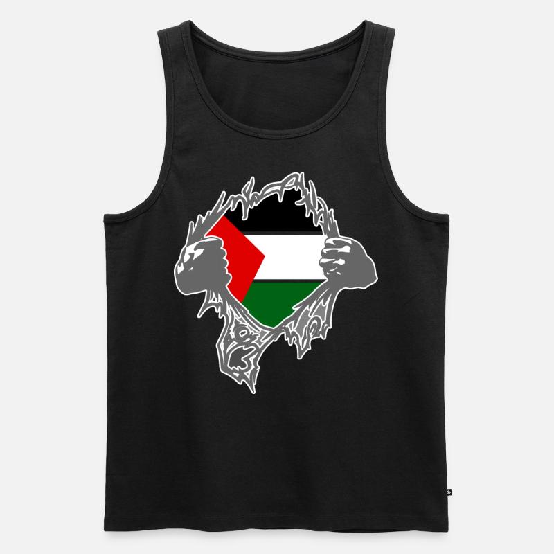 Palästina-Korps - Männer Premium Bio Tank Top - Schwarz