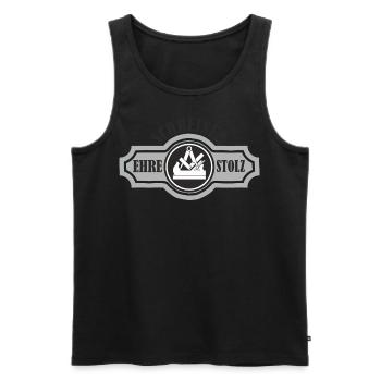 SCHREINER/Tischler - Männer Premium Bio Tank Top - Schwarz - Vorne - Michal (187cm)