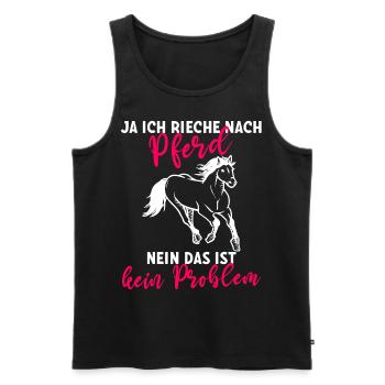 Ja ich rieche nach Pferd Nein das ist kein - Männer Premium Bio Tank Top - Schwarz - Vorne - Michal (187cm)
