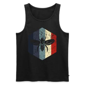 Imker Biene Retro Imkerin Geschenke - Männer Premium Bio Tank Top - Schwarz - Vorne - Michal (187cm)
