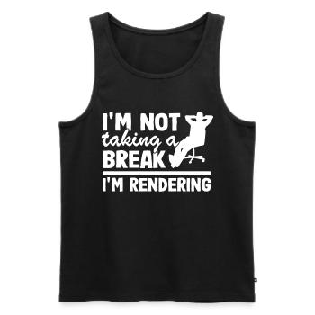 I'm Rendering Filmmaker Video Editor Editing Gift - Men's Premium Organic Tank Top - black - Front - AI Model Male 178 light (178cm)