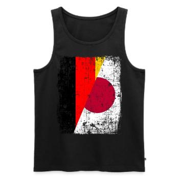 Germany Japan Berlin Tokyo Sport Athlete Fan - Men's Premium Organic Tank Top - black - Front - Michal (187cm)