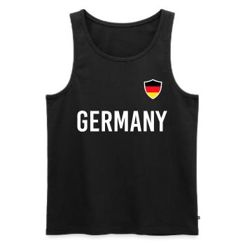 Germany Football Flag Flag Soccer Germany - Men's Premium Organic Tank Top - black - Front - AI Model Male 178 light (178cm)