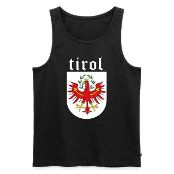 Tiroler Berge - Tirol Adler Flagge Urlaub - Männer Premium Bio Tank Top - Schwarz - Vorne - Michal (187cm)