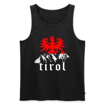 Tiroler Berge - Tirol Adler Flagge Urlaub - Männer Premium Bio Tank Top - Schwarz - Vorne - Michal (187cm)